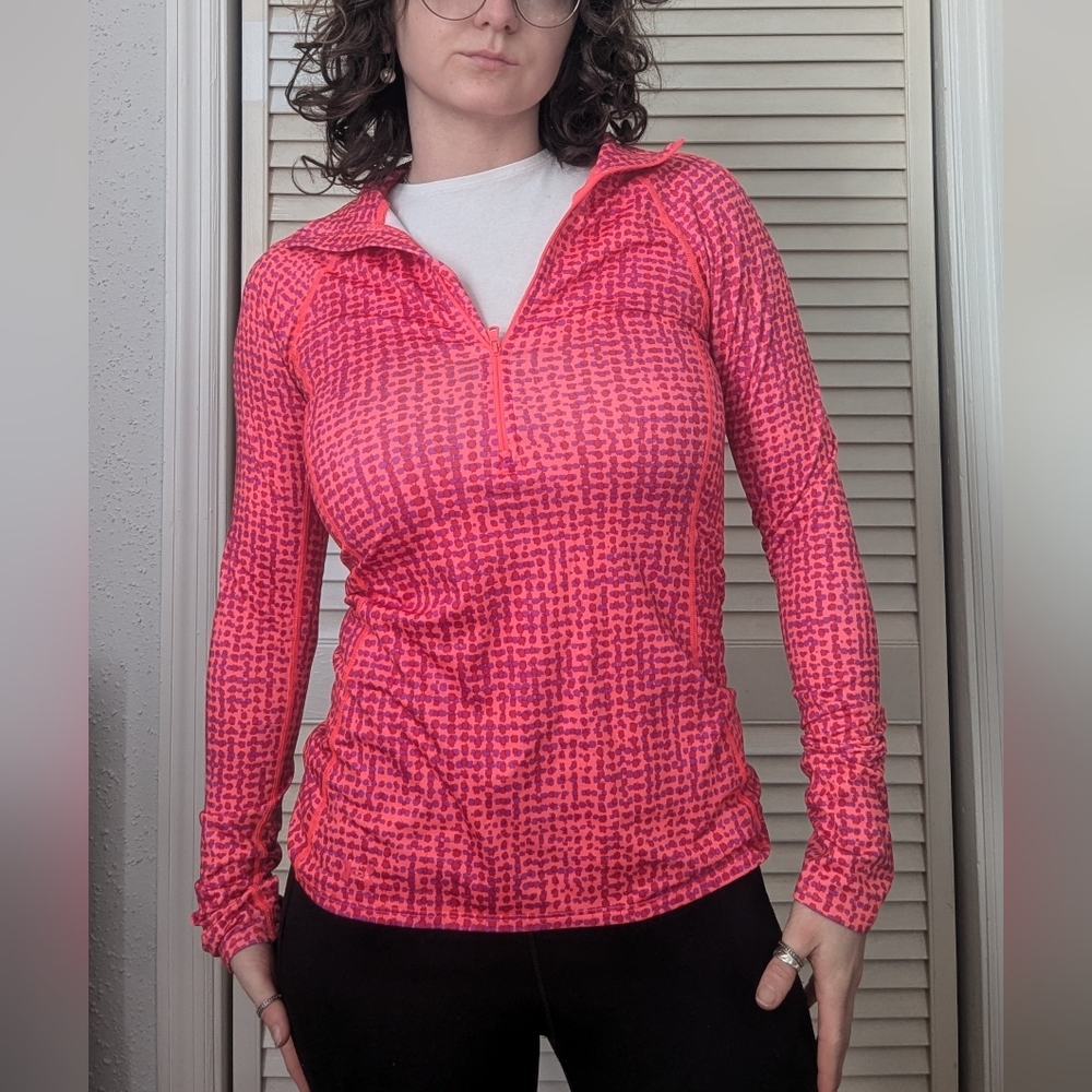 COPY - Under Armour Fitted Cold Gear Quarter Zip (Pink Patterned)